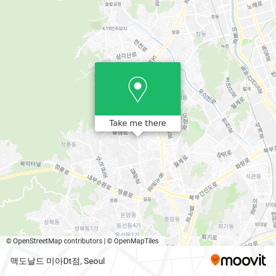 맥도날드 미아Dt점 map