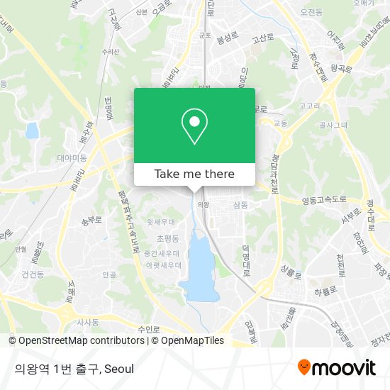 의왕역 1번 출구 map