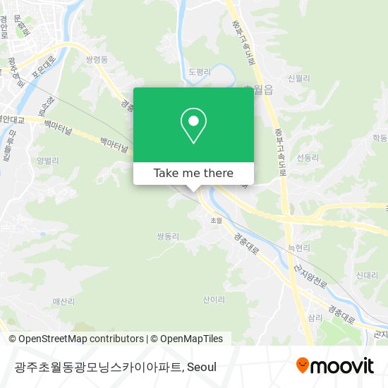 광주초월동광모닝스카이아파트 map