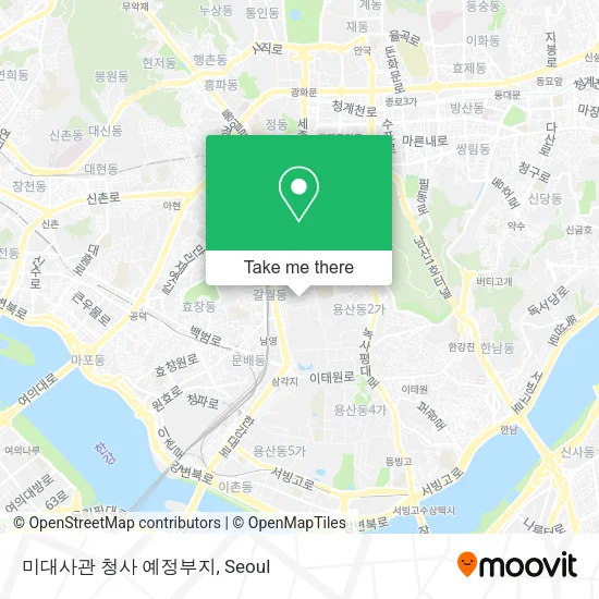 미대사관 청사 예정부지 map
