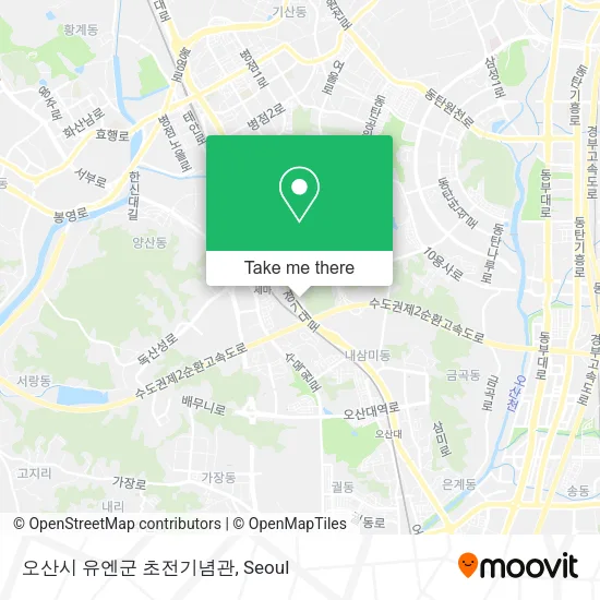 오산시 유엔군 초전기념관 map