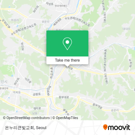 온누리큰빛교회 map