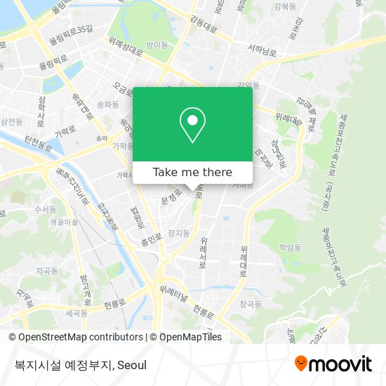 복지시설 예정부지 map