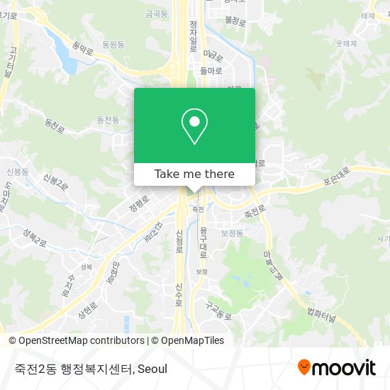 죽전2동 행정복지센터 map