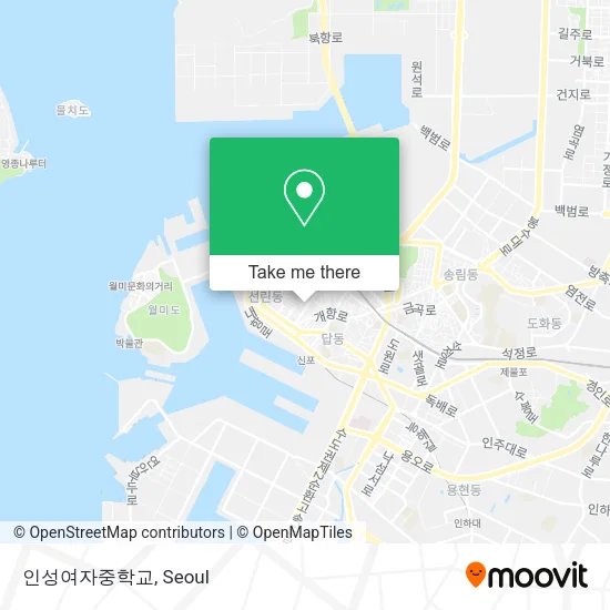 인성여자중학교 map