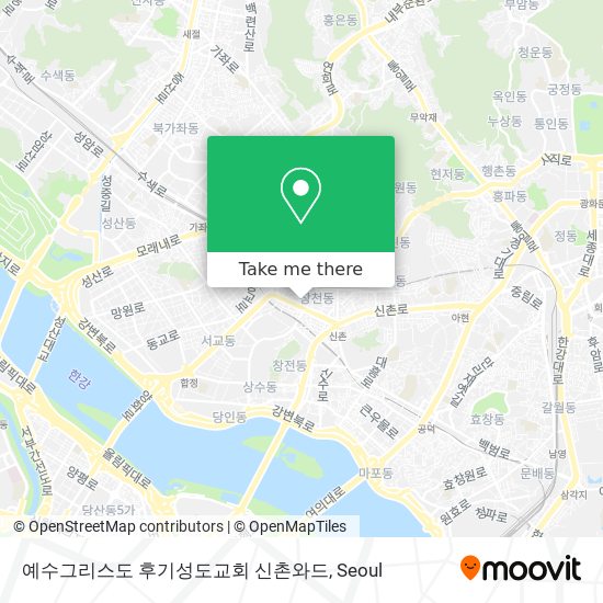 예수그리스도 후기성도교회 신촌와드 map