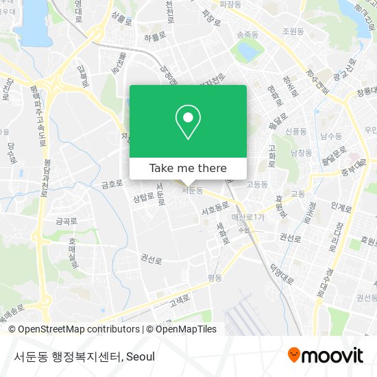 서둔동 행정복지센터 map