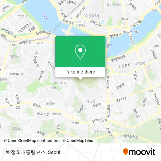 박정희대통령묘소 map