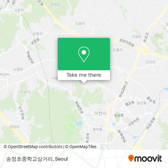 송정초중학교삼거리 map