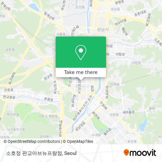 소호정 판교아브뉴프랑점 map