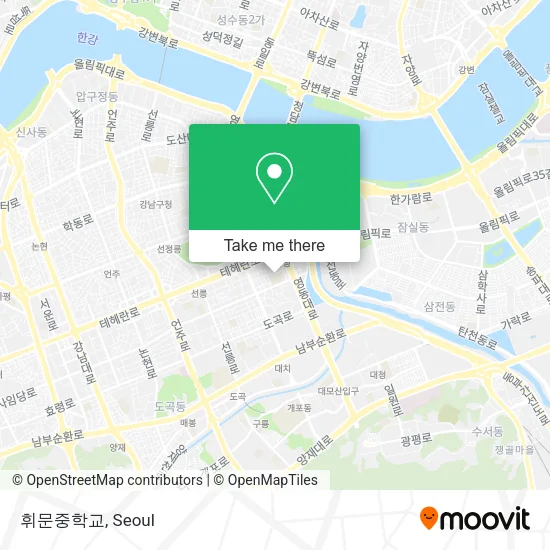 휘문중학교 map