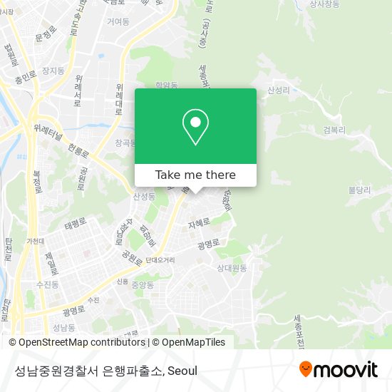 성남중원경찰서 은행파출소 map
