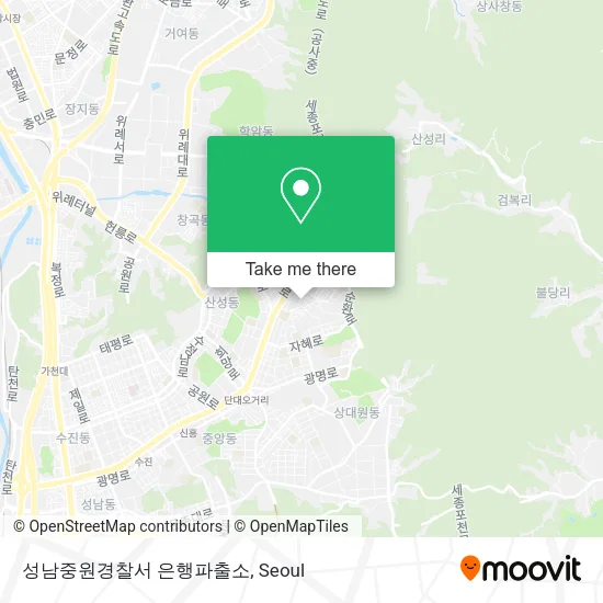 성남중원경찰서 은행파출소 map