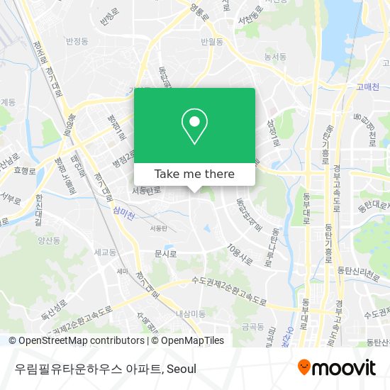 우림필유타운하우스 아파트 map