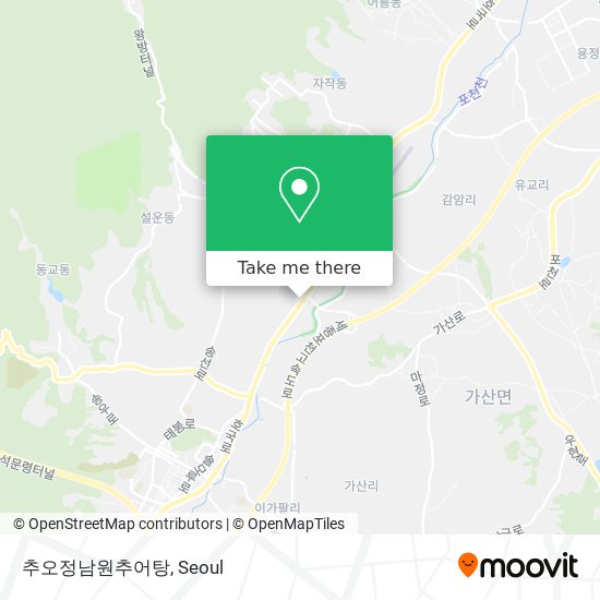 추오정남원추어탕 map