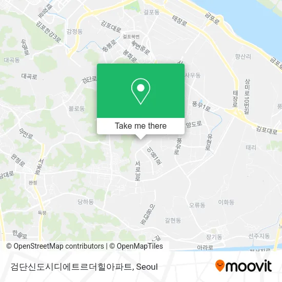 검단신도시디에트르더힐아파트 map