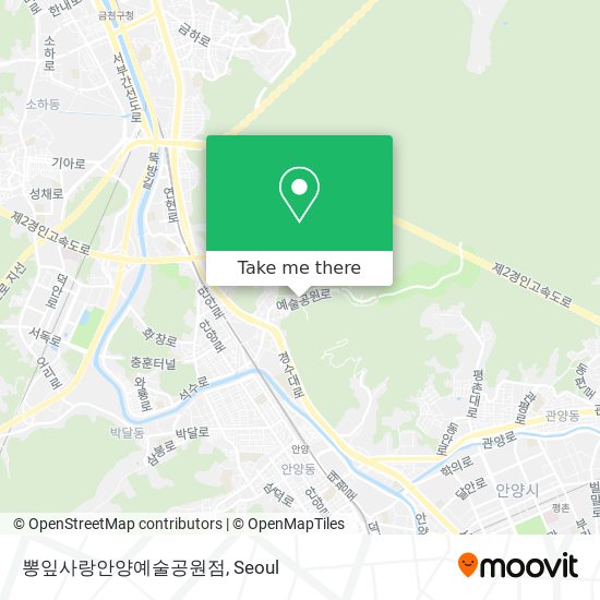 뽕잎사랑안양예술공원점 map