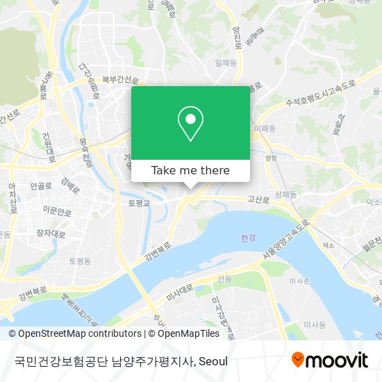 국민건강보험공단 남양주가평지사 map