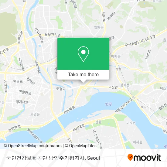 국민건강보험공단 남양주가평지사 map