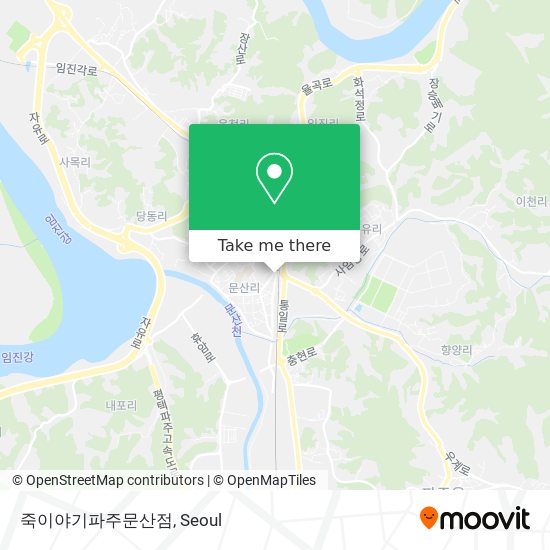 죽이야기파주문산점 map