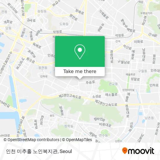 인천 미추홀 노인복지관 map