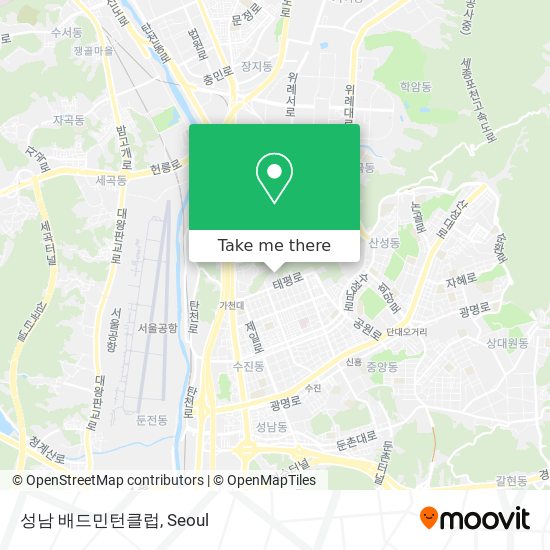 성남 배드민턴클럽 map