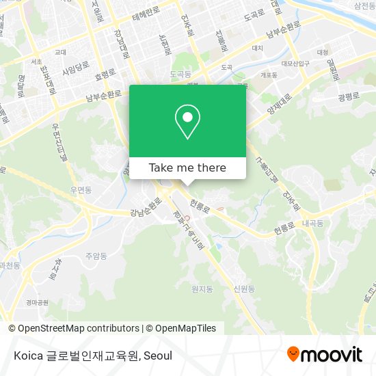 Koica 글로벌인재교육원 map