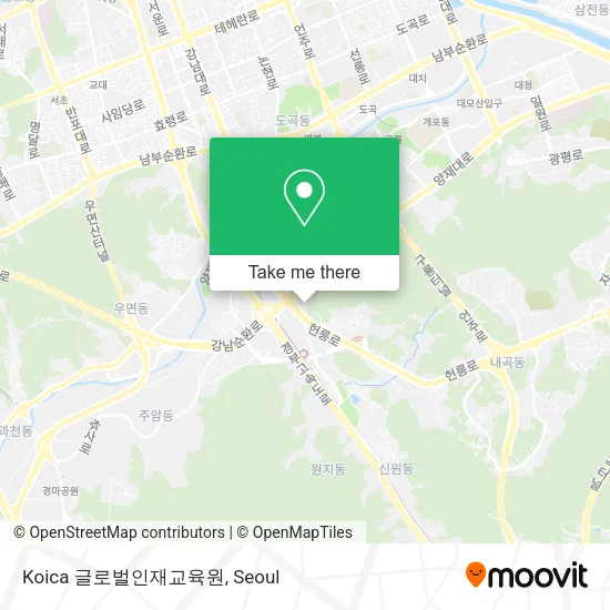 Koica 글로벌인재교육원 map
