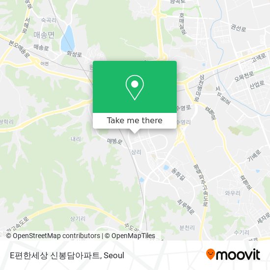 E편한세상 신봉담아파트 map