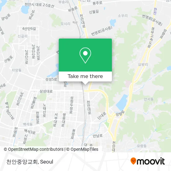 천안중앙교회 map
