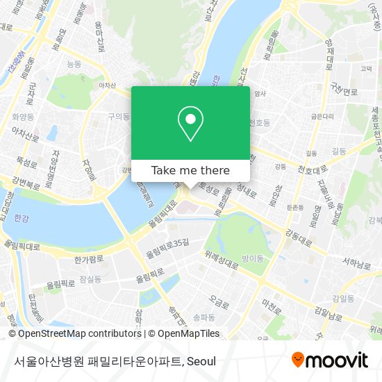 서울아산병원 패밀리타운아파트 map