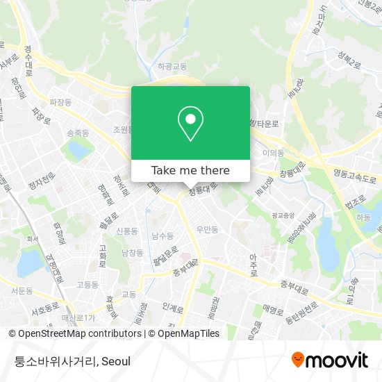 퉁소바위사거리 map