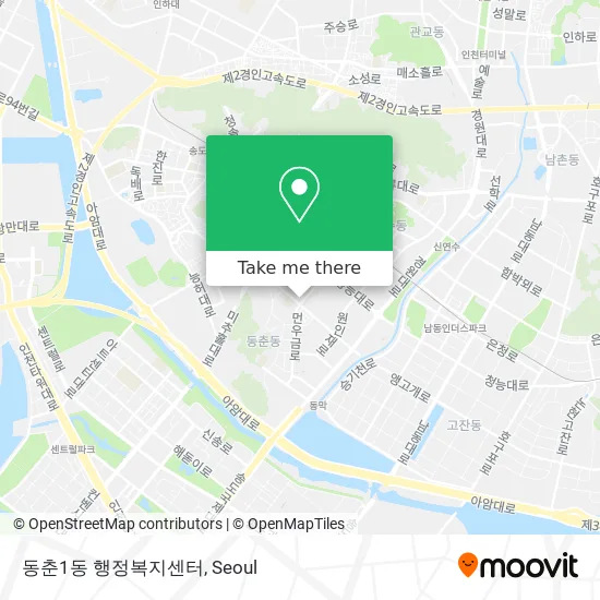 동춘1동 행정복지센터 map