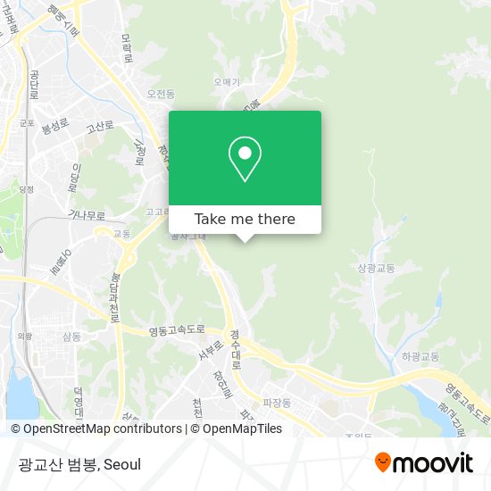 광교산 범봉 map