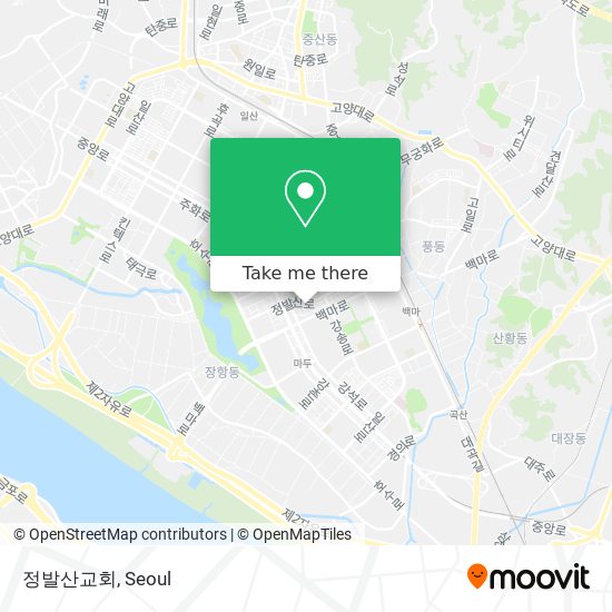 정발산교회 map