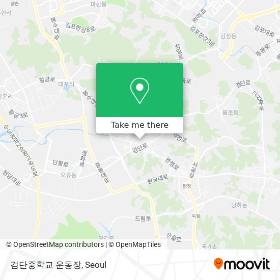 검단중학교 운동장 map