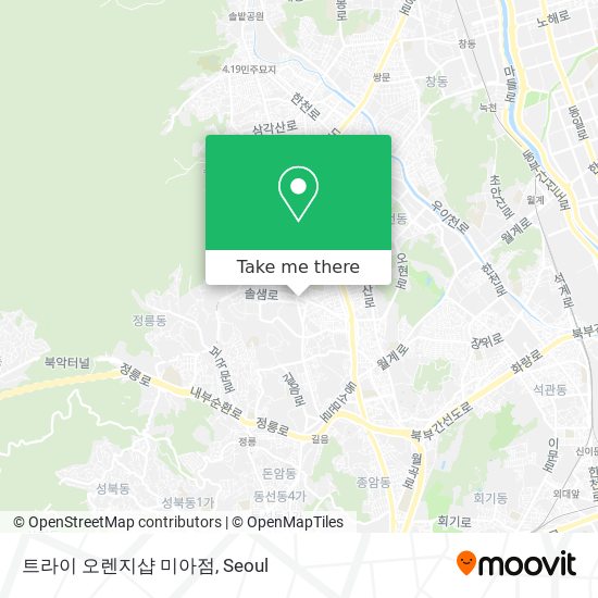 트라이 오렌지샵 미아점 map