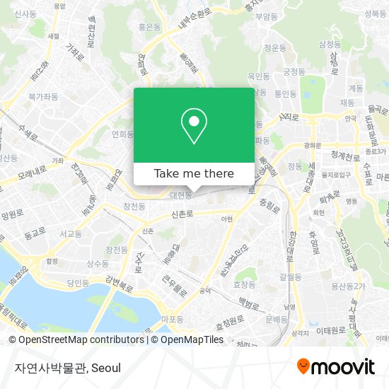 자연사박물관 map