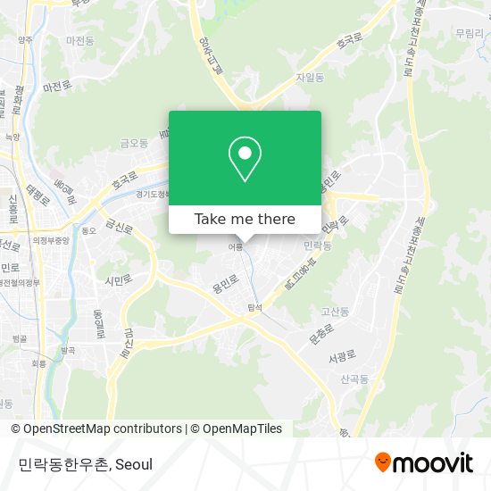 민락동한우촌 map