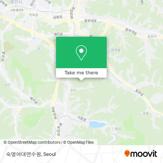 숙명여대연수원 map