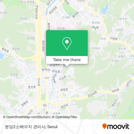 분당2소배수지 관리사 map