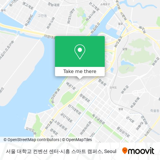 서울 대학교 컨벤션 센터-시흥 스마트 캠퍼스 map