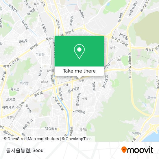 동서울농협 map