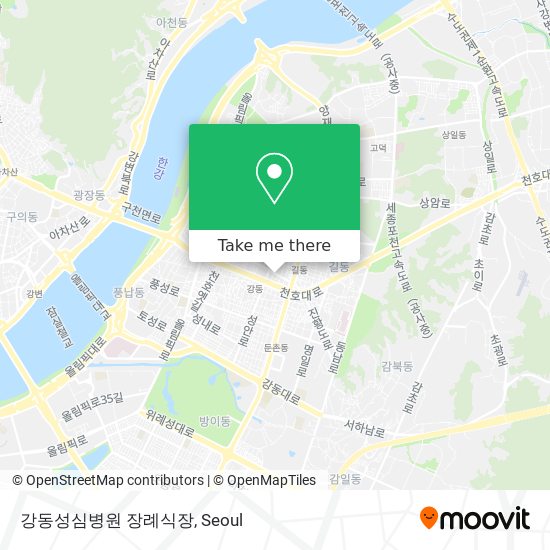 강동성심병원 장례식장 map