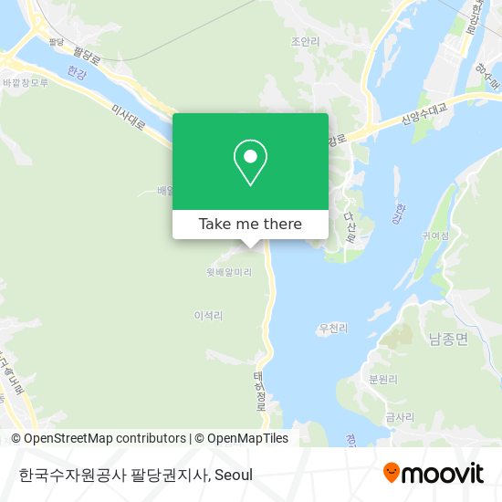 한국수자원공사 팔당권지사 map