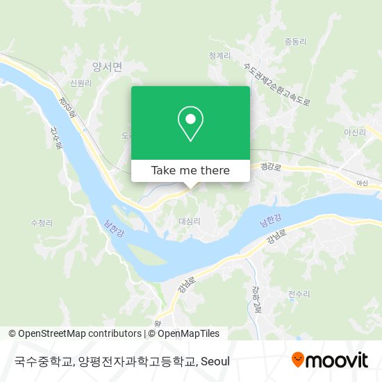 국수중학교, 양평전자과학고등학교 map