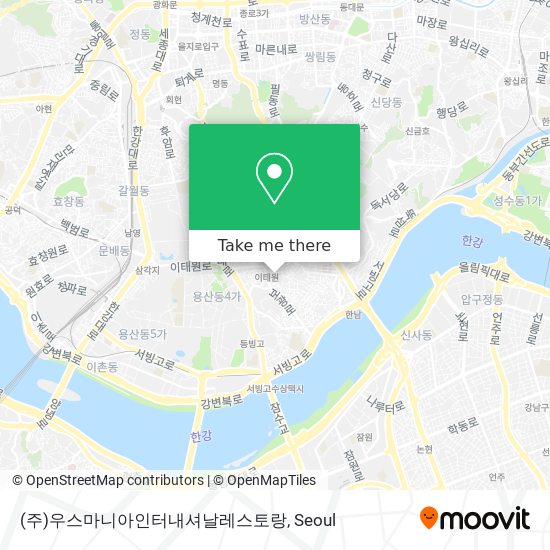 (주)우스마니아인터내셔날레스토랑 map