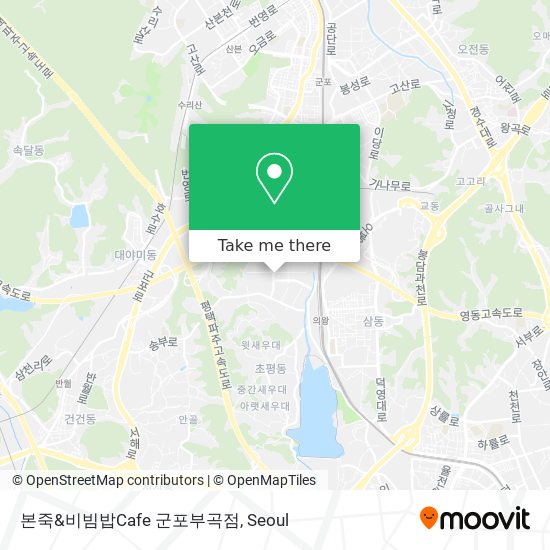 본죽&비빔밥Cafe 군포부곡점 map