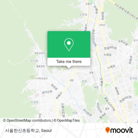 서울한신초등학교 map