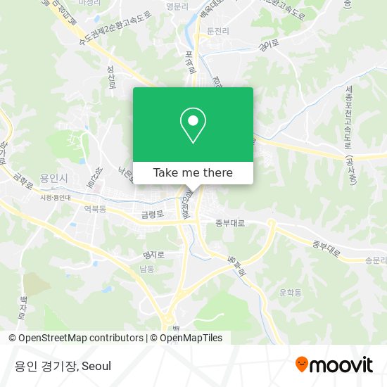 용인 경기장 map